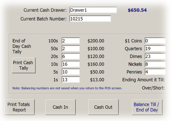 scr cash balance